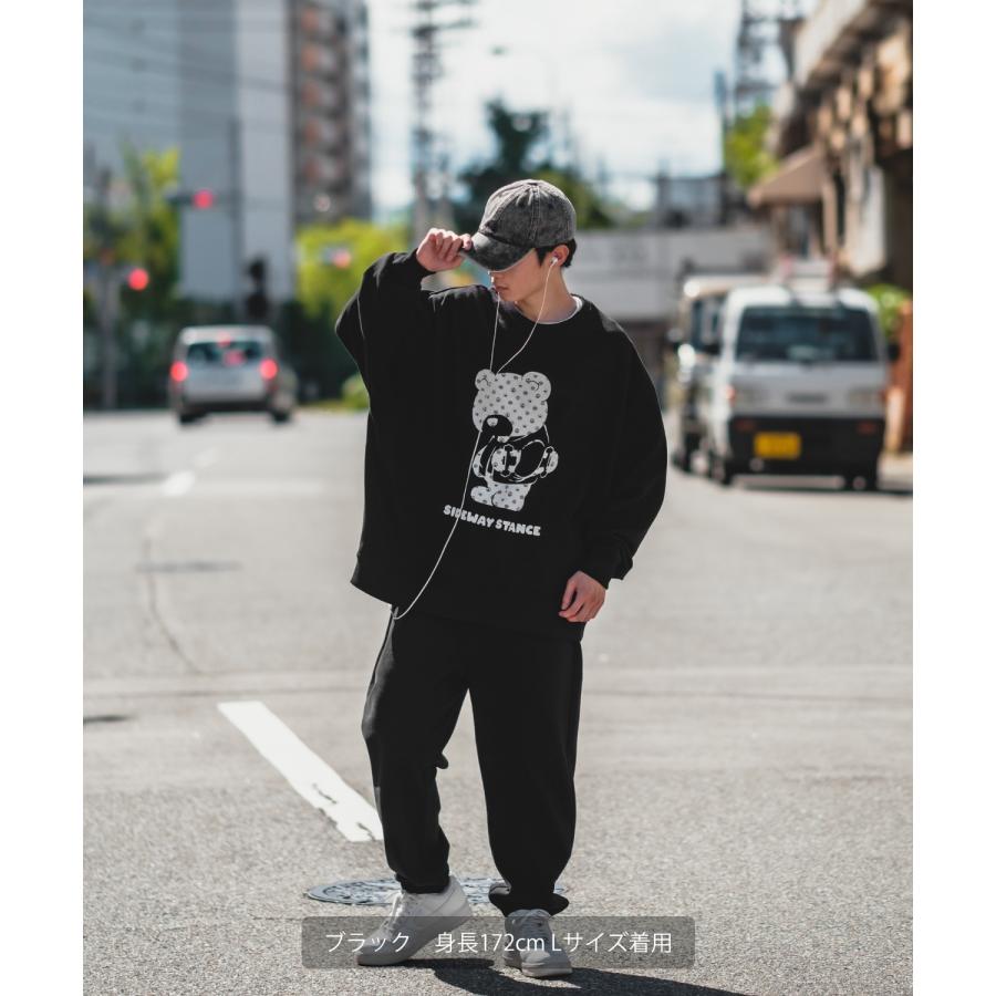 トレーナー メンズ SIDEWAY STANCE サイドウェイスタンス オリジナルプリント グラフィック スウェット モノグラムベア オーバーサイズ アメカジ カジュアル | improves | 11