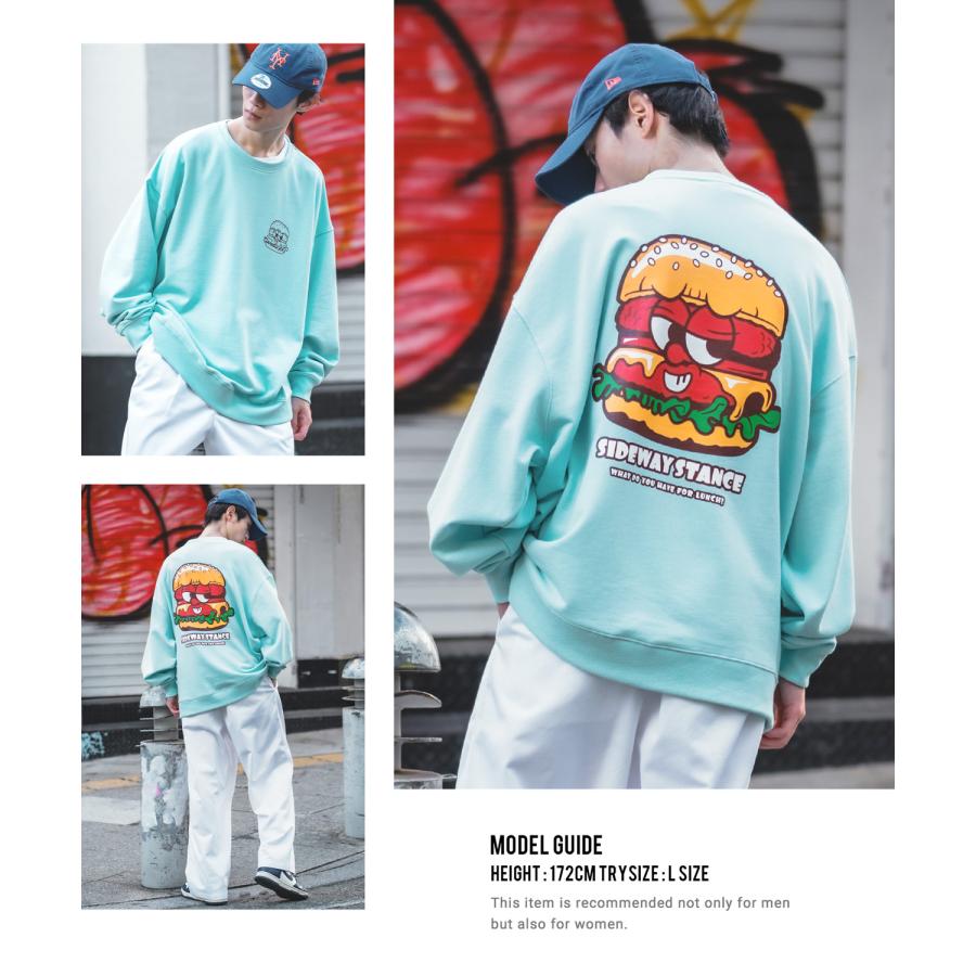 トレーナー メンズ SIDEWAY STANCE サイドウェイスタンス オリジナルプリント グラフィック スウェット バーガーボーイ オーバーサイズ アメカジ カジュアル | improves | 08