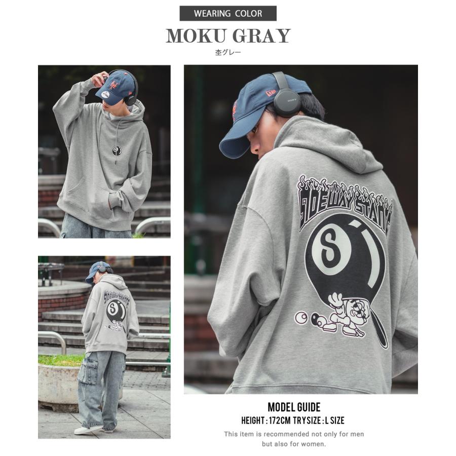 パーカー メンズ SIDEWAY STANCE サイドウェイスタンス オリジナルプリント グラフィック スウェット Sボール オーバーサイズ アメカジ カジュアル | improves | 18