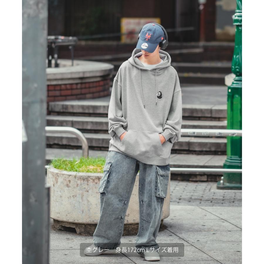 パーカー メンズ SIDEWAY STANCE サイドウェイスタンス オリジナルプリント グラフィック スウェット Sボール オーバーサイズ アメカジ カジュアル | improves | 19