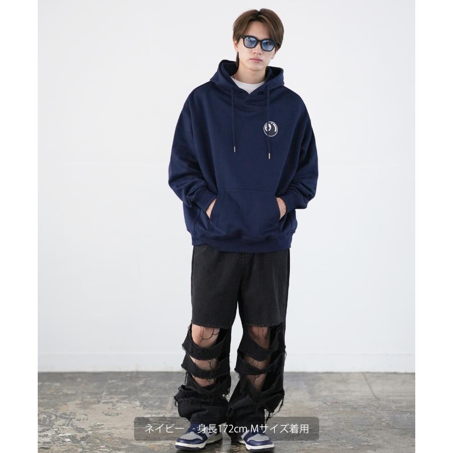 パーカー メンズ SIDEWAY STANCE サイドウェイスタンス オリジナルプリント グラフィック スウェット Sボール オーバーサイズ アメカジ カジュアル | improves | 21