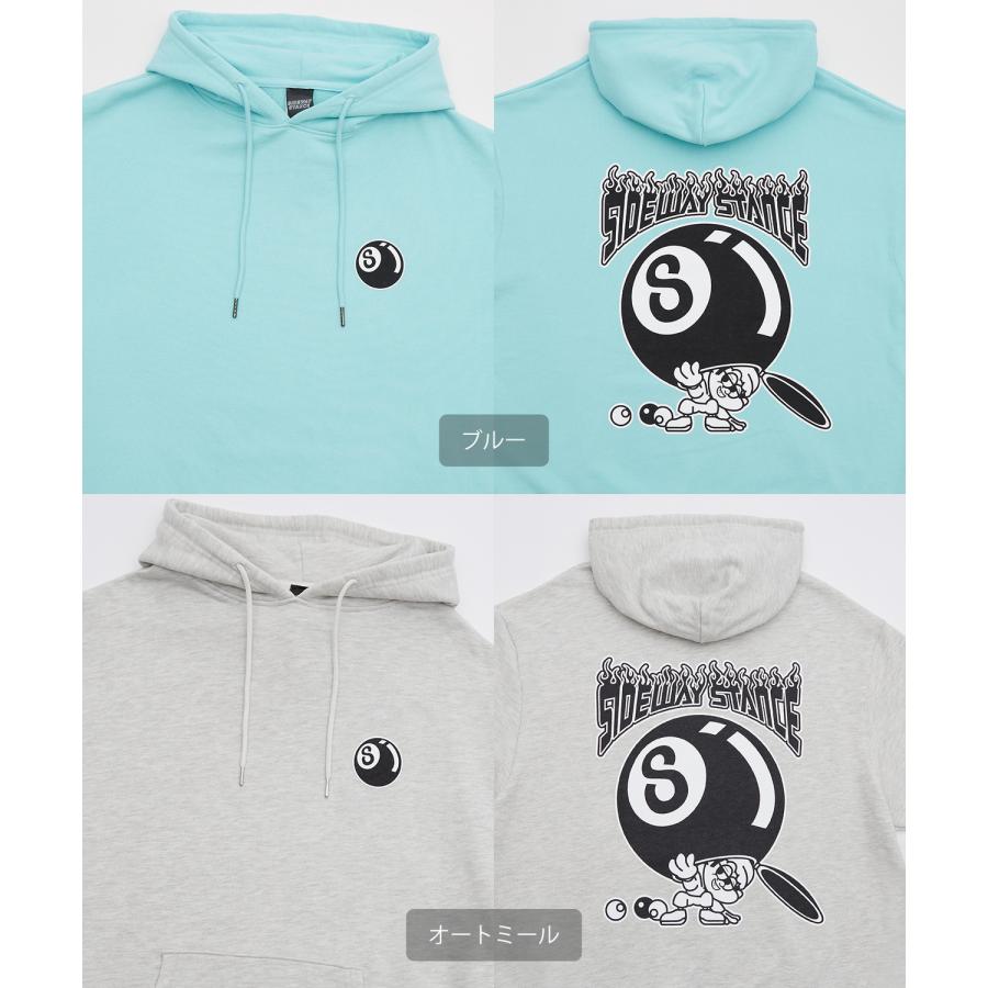 パーカー メンズ SIDEWAY STANCE サイドウェイスタンス オリジナルプリント グラフィック スウェット Sボール オーバーサイズ アメカジ カジュアル | improves | 23