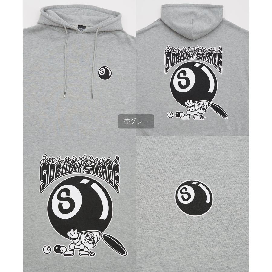 パーカー メンズ SIDEWAY STANCE サイドウェイスタンス オリジナルプリント グラフィック スウェット Sボール オーバーサイズ アメカジ カジュアル | improves | 24