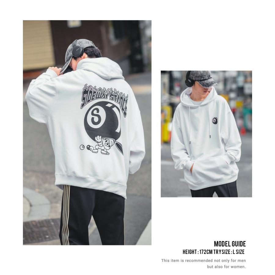 パーカー メンズ SIDEWAY STANCE サイドウェイスタンス オリジナルプリント グラフィック スウェット Sボール オーバーサイズ アメカジ カジュアル | improves | 08