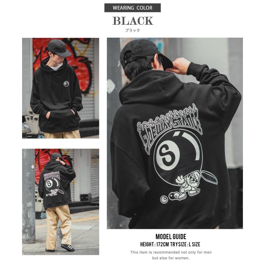 パーカー メンズ SIDEWAY STANCE サイドウェイスタンス オリジナルプリント グラフィック スウェット Sボール オーバーサイズ アメカジ カジュアル | improves | 10