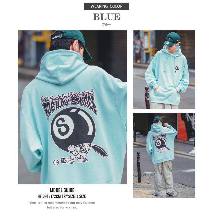 パーカー メンズ SIDEWAY STANCE サイドウェイスタンス オリジナルプリント グラフィック スウェット Sボール オーバーサイズ アメカジ カジュアル | improves | 13