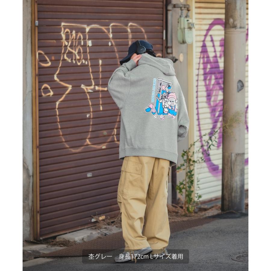 パーカー メンズ SIDEWAY STANCE サイドウェイスタンス オリジナルプリント グラフィック スウェット ガチャ オーバーサイズ アメカジ カジュアル | improves | 19