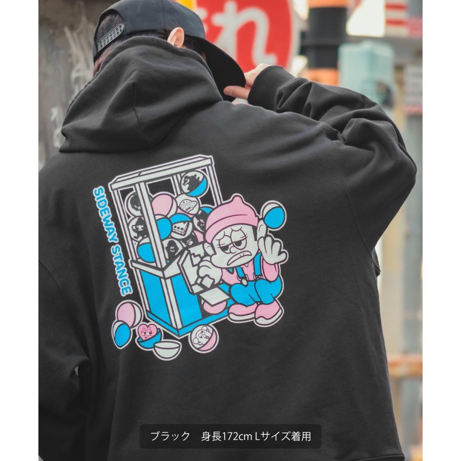 パーカー メンズ SIDEWAY STANCE サイドウェイスタンス オリジナルプリント グラフィック スウェット ガチャ オーバーサイズ アメカジ カジュアル | improves | 10