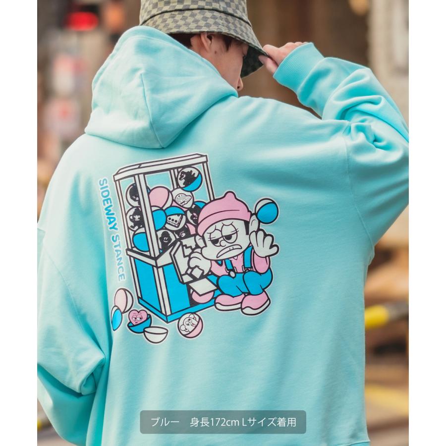 パーカー メンズ SIDEWAY STANCE サイドウェイスタンス オリジナルプリント グラフィック スウェット ガチャ オーバーサイズ アメカジ カジュアル | improves | 13
