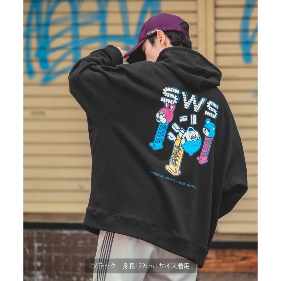 パーカー メンズ SIDEWAY STANCE サイドウェイスタンス オリジナルプリント グラフィック スウェット キャンディトイ オーバーサイズ アメカジ カジュアル | improves | 10