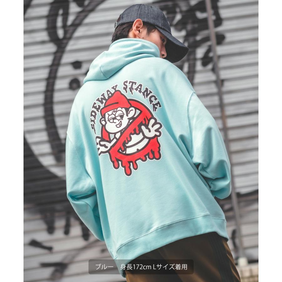 パーカー メンズ SIDEWAY STANCE サイドウェイスタンス オリジナルプリント グラフィック スウェット バスターズ オーバーサイズ アメカジ カジュアル | improves | 14
