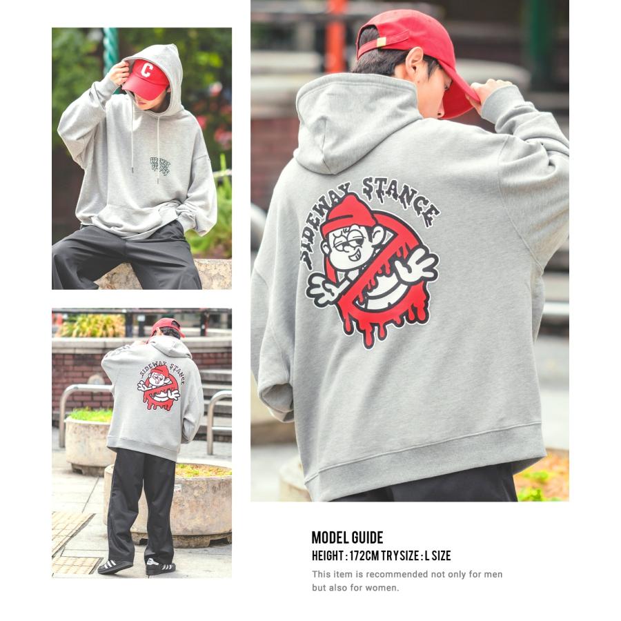 パーカー メンズ SIDEWAY STANCE サイドウェイスタンス オリジナルプリント グラフィック スウェット バスターズ オーバーサイズ アメカジ カジュアル | improves | 19