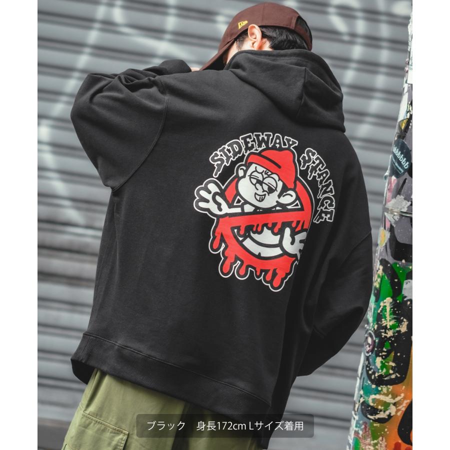 パーカー メンズ SIDEWAY STANCE サイドウェイスタンス オリジナルプリント グラフィック スウェット バスターズ オーバーサイズ アメカジ カジュアル | improves | 06