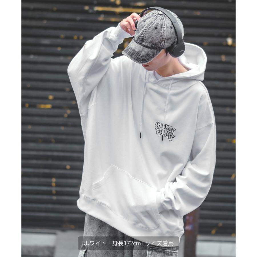 パーカー メンズ SIDEWAY STANCE サイドウェイスタンス オリジナルプリント グラフィック スウェット バスターズ オーバーサイズ アメカジ カジュアル | improves | 08