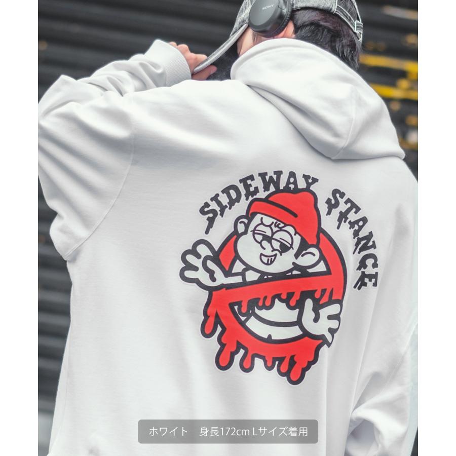 パーカー メンズ SIDEWAY STANCE サイドウェイスタンス オリジナルプリント グラフィック スウェット バスターズ オーバーサイズ アメカジ カジュアル | improves | 09