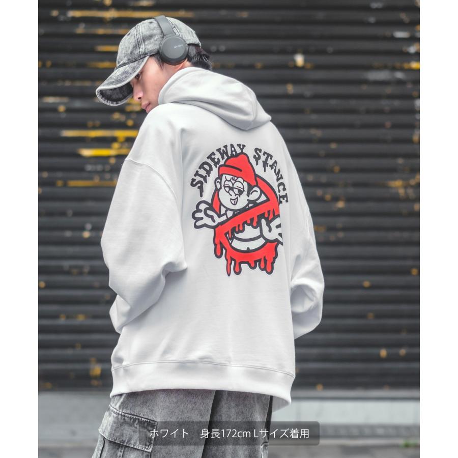 パーカー メンズ SIDEWAY STANCE サイドウェイスタンス オリジナルプリント グラフィック スウェット バスターズ オーバーサイズ アメカジ カジュアル | improves | 10