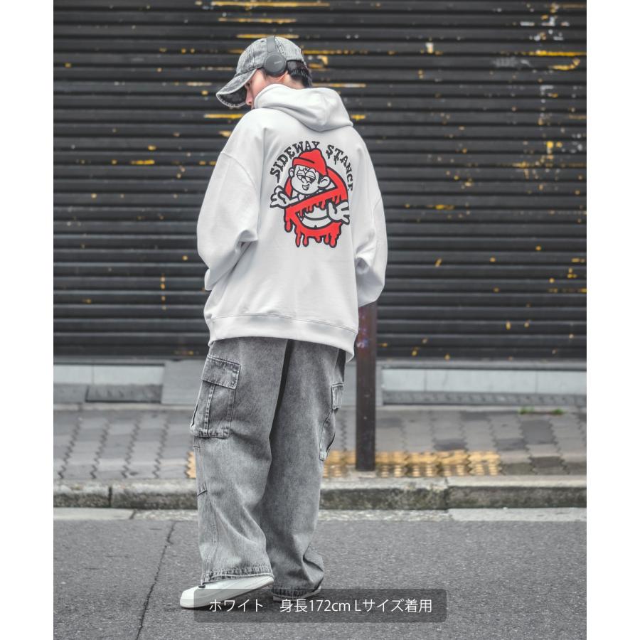 パーカー メンズ SIDEWAY STANCE サイドウェイスタンス オリジナルプリント グラフィック スウェット バスターズ オーバーサイズ アメカジ カジュアル | improves | 11