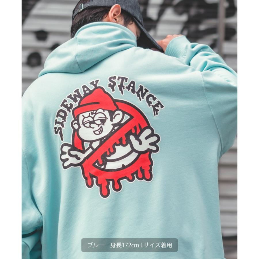 パーカー メンズ SIDEWAY STANCE サイドウェイスタンス オリジナルプリント グラフィック スウェット バスターズ オーバーサイズ アメカジ カジュアル | improves | 13
