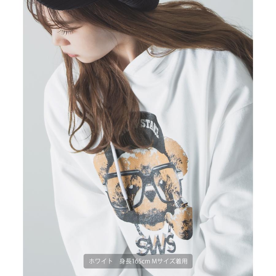 パーカー メンズ SIDEWAY STANCE サイドウェイスタンス オリジナルプリント グラフィック スウェット チーズベア オーバーサイズ アメカジ カジュアル | improves | 12