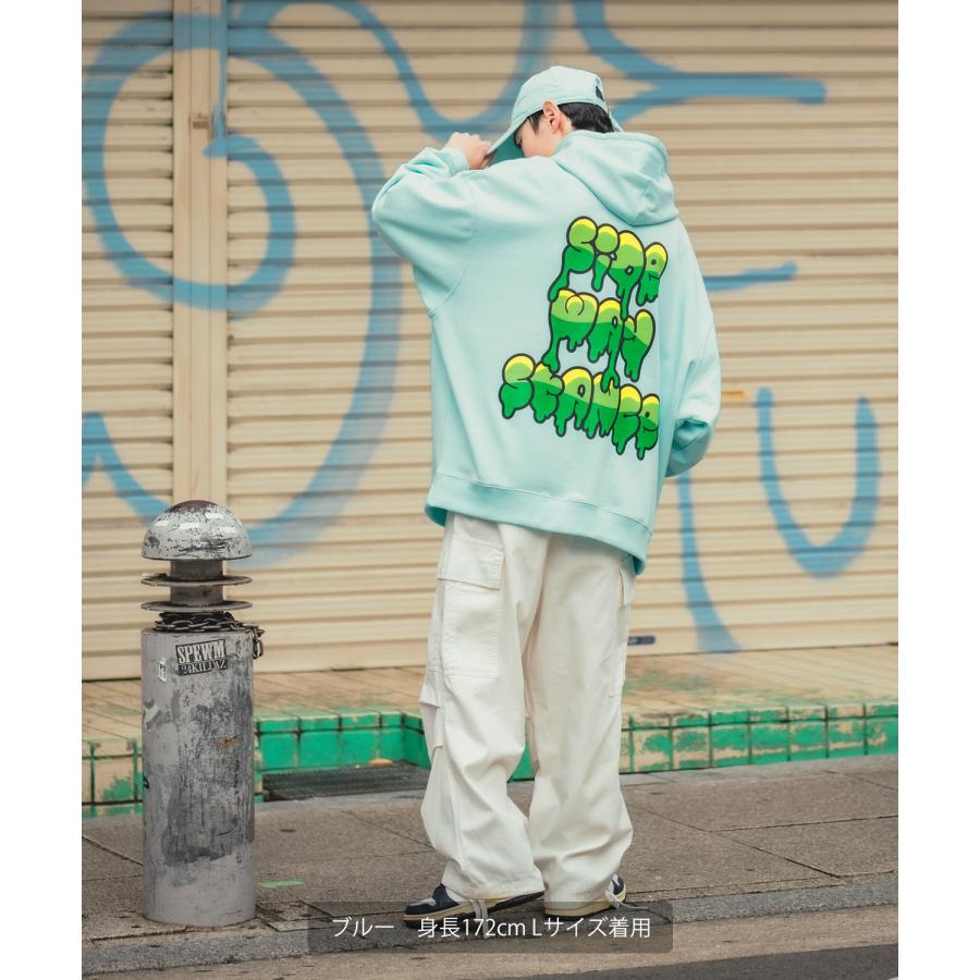 パーカー メンズ SIDEWAY STANCE サイドウェイスタンス オリジナルプリント グラフィック スウェット ドリップロゴ オーバーサイズ アメカジ カジュアル | improves | 18