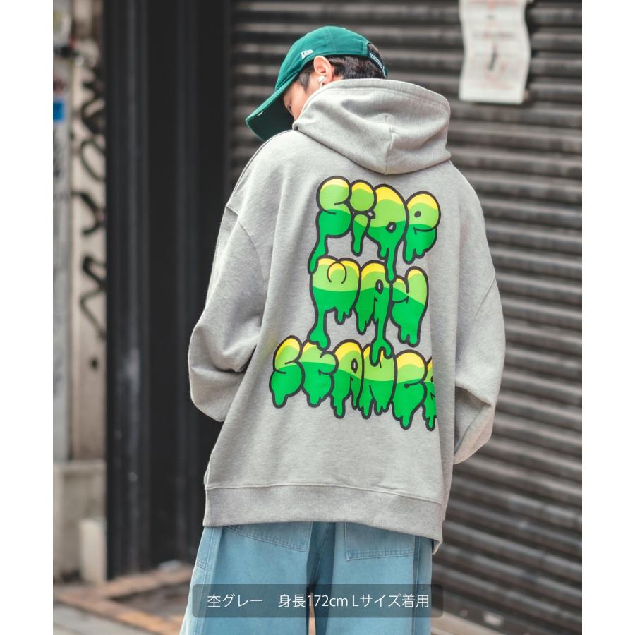 パーカー メンズ SIDEWAY STANCE サイドウェイスタンス オリジナルプリント グラフィック スウェット ドリップロゴ オーバーサイズ アメカジ カジュアル | improves | 06