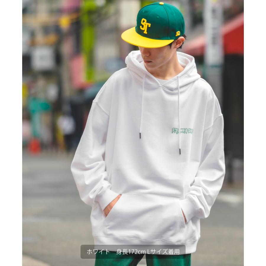 パーカー メンズ SIDEWAY STANCE サイドウェイスタンス オリジナルプリント グラフィック スウェット ドリップロゴ オーバーサイズ アメカジ カジュアル | improves | 12