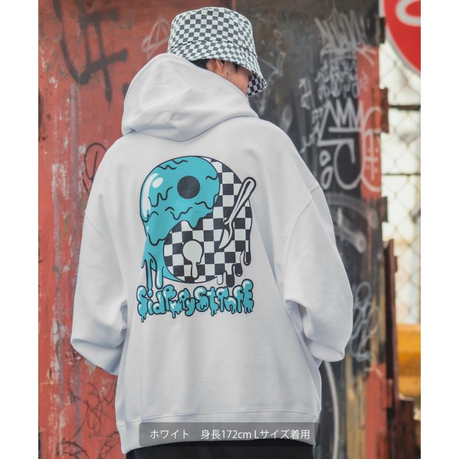 パーカー メンズ SIDEWAY STANCE サイドウェイスタンス オリジナルプリント グラフィック スウェット 陰陽アイスクリーム オーバーサイズ アメカジ カジュアル | improves | 14