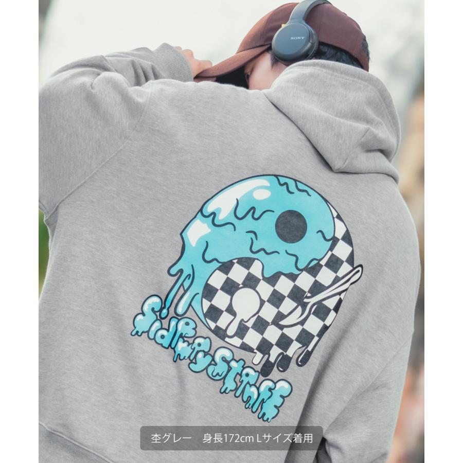 パーカー メンズ SIDEWAY STANCE サイドウェイスタンス オリジナルプリント グラフィック スウェット 陰陽アイスクリーム オーバーサイズ アメカジ カジュアル | improves | 17