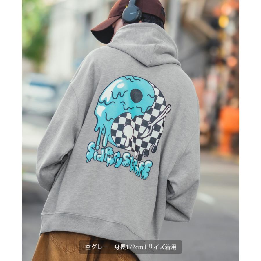 パーカー メンズ SIDEWAY STANCE サイドウェイスタンス オリジナルプリント グラフィック スウェット 陰陽アイスクリーム オーバーサイズ アメカジ カジュアル | improves | 18