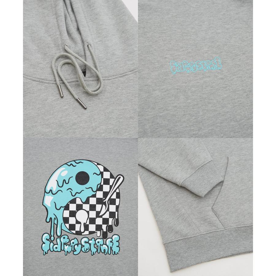 パーカー メンズ SIDEWAY STANCE サイドウェイスタンス オリジナルプリント グラフィック スウェット 陰陽アイスクリーム オーバーサイズ アメカジ カジュアル | improves | 22