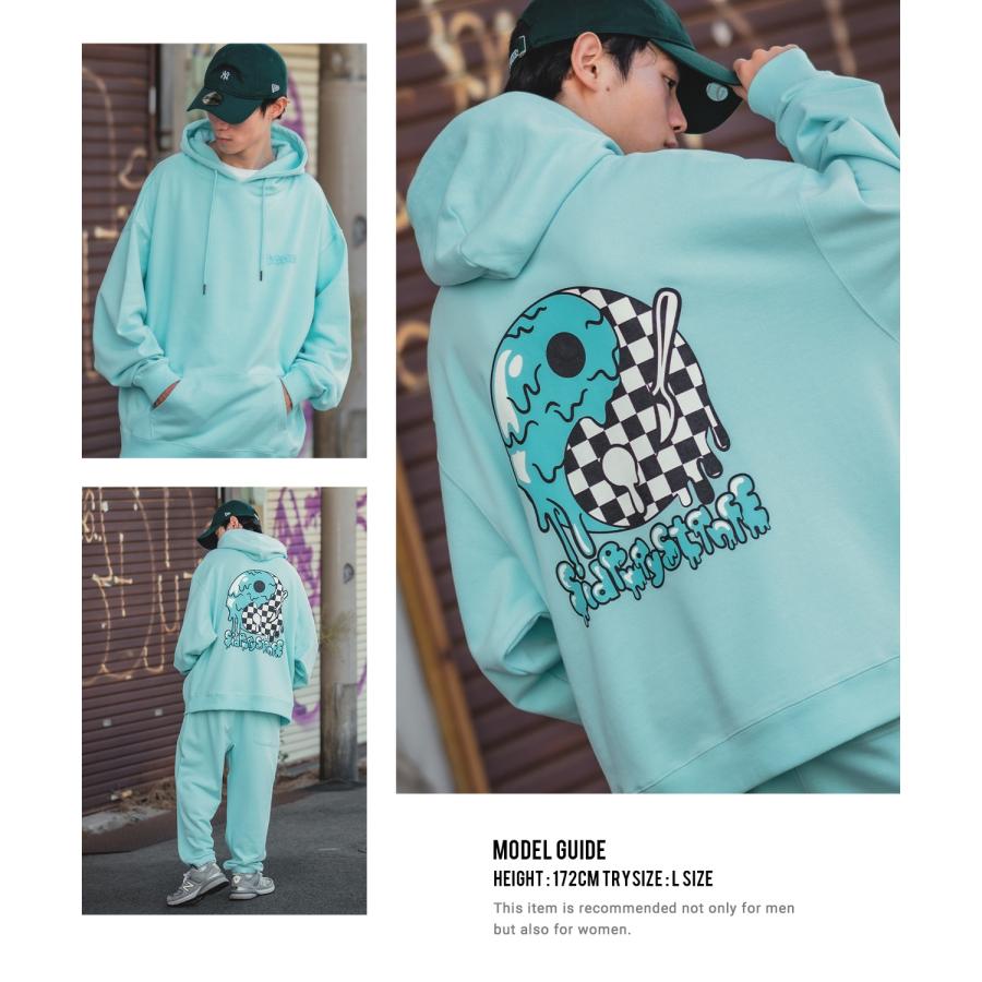 パーカー メンズ SIDEWAY STANCE サイドウェイスタンス オリジナルプリント グラフィック スウェット 陰陽アイスクリーム オーバーサイズ アメカジ カジュアル | improves | 08