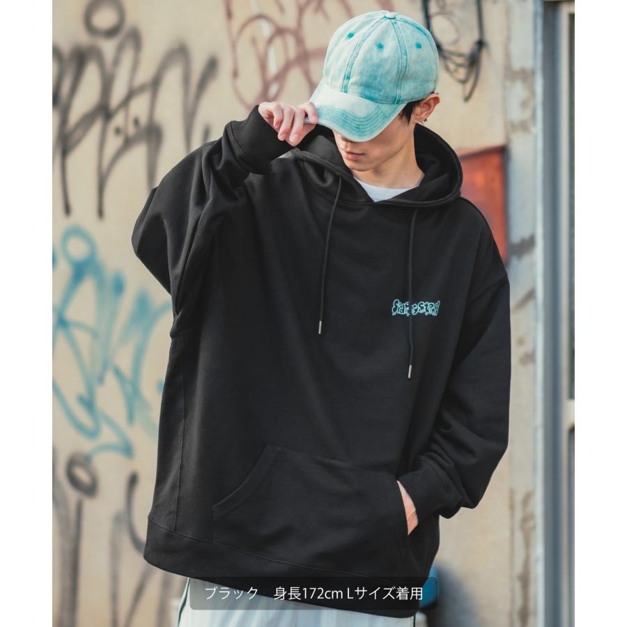 パーカー メンズ SIDEWAY STANCE サイドウェイスタンス オリジナルプリント グラフィック スウェット 陰陽アイスクリーム オーバーサイズ アメカジ カジュアル | improves | 09