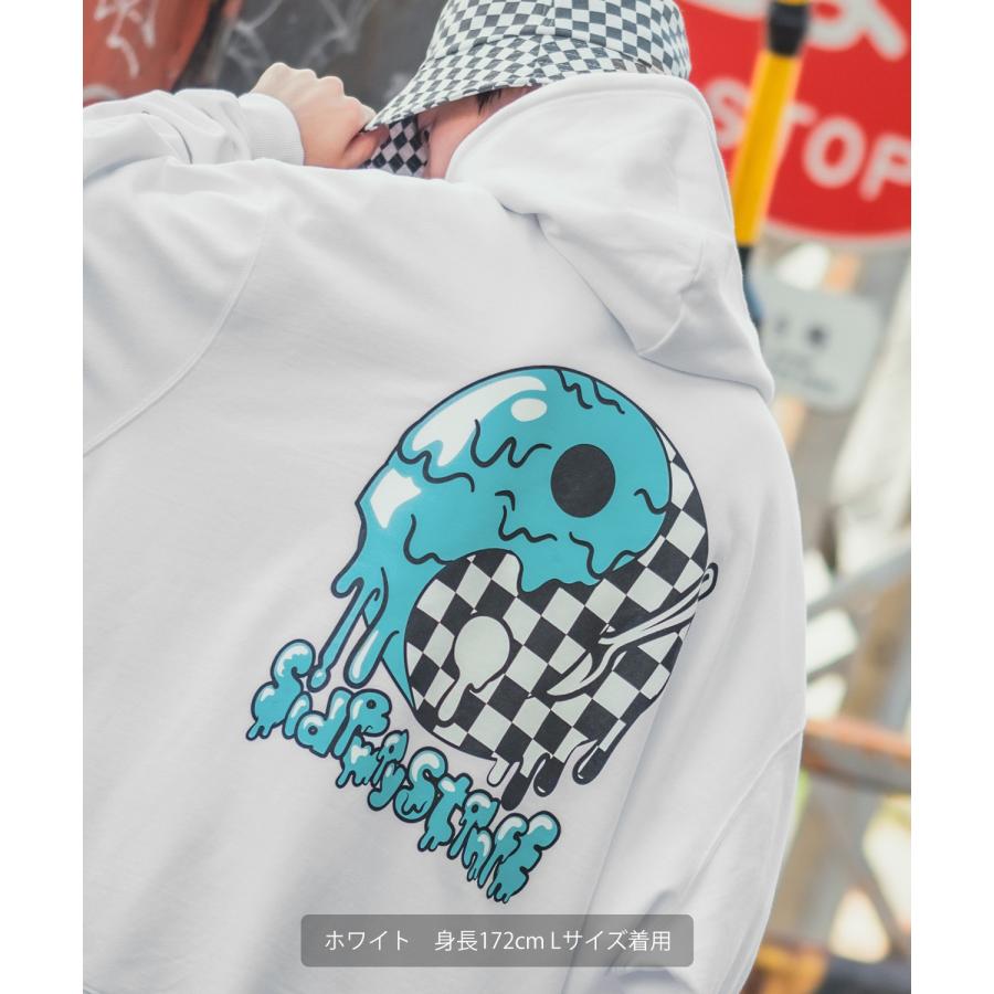 パーカー メンズ SIDEWAY STANCE サイドウェイスタンス オリジナルプリント グラフィック スウェット 陰陽アイスクリーム オーバーサイズ アメカジ カジュアル | improves | 13
