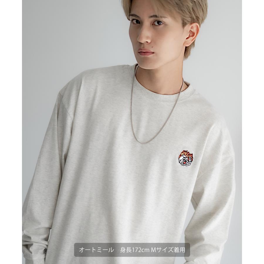 長袖Tシャツ メンズ SIDEWAY STANCE サイドウェイスタンス オリジナル ワンポイント 刺しゅう ロンT カットソー ファイヤー ダイス スケーター | improves | 14