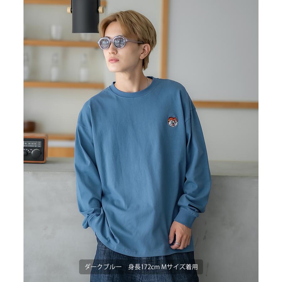 長袖Tシャツ メンズ SIDEWAY STANCE サイドウェイスタンス オリジナル ワンポイント 刺しゅう ロンT カットソー ファイヤー ダイス スケーター | improves | 19