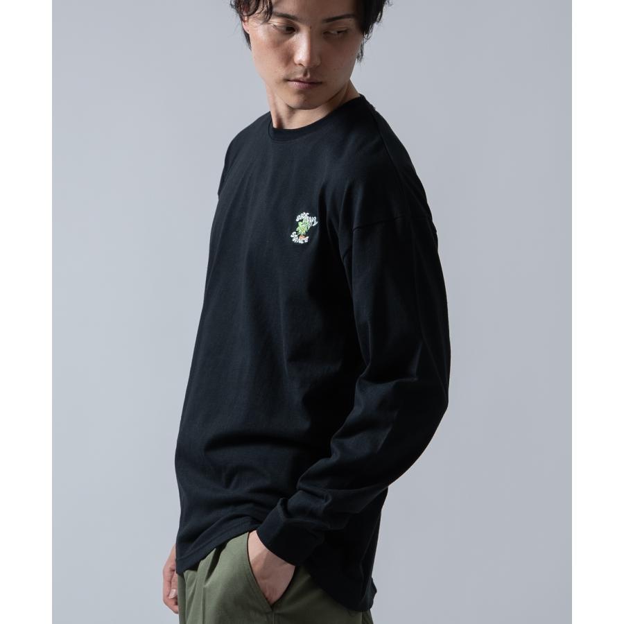 長袖Tシャツ メンズ SIDEWAY STANCE サイドウェイスタンス オリジナル ワンポイント 刺しゅう ロンT カットソー ヘンプリーフ スケーター | improves | 14