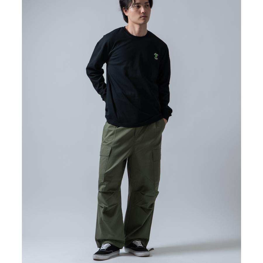 長袖Tシャツ メンズ SIDEWAY STANCE サイドウェイスタンス オリジナル ワンポイント 刺しゅう ロンT カットソー ヘンプリーフ スケーター | improves | 16