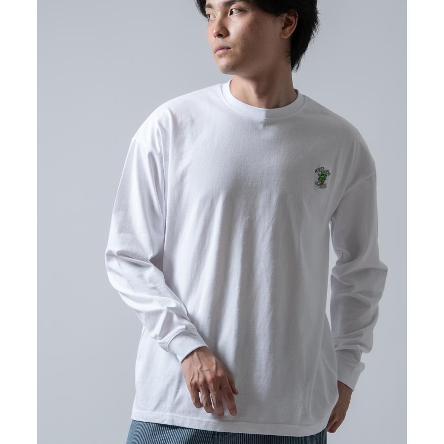 長袖Tシャツ メンズ SIDEWAY STANCE サイドウェイスタンス オリジナル ワンポイント 刺しゅう ロンT カットソー ヘンプリーフ スケーター | improves | 17