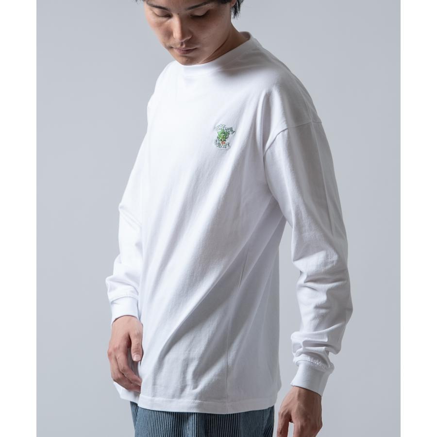 長袖Tシャツ メンズ SIDEWAY STANCE サイドウェイスタンス オリジナル ワンポイント 刺しゅう ロンT カットソー ヘンプリーフ スケーター | improves | 18