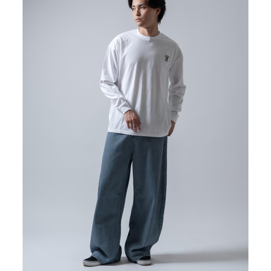 長袖Tシャツ メンズ SIDEWAY STANCE サイドウェイスタンス オリジナル ワンポイント 刺しゅう ロンT カットソー ヘンプリーフ スケーター | improves | 20