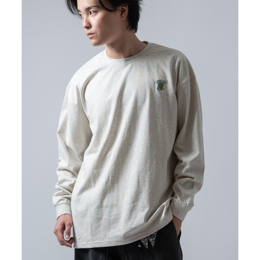 長袖Tシャツ メンズ SIDEWAY STANCE サイドウェイスタンス オリジナル ワンポイント 刺しゅう ロンT カットソー ヘンプリーフ スケーター | improves | 09