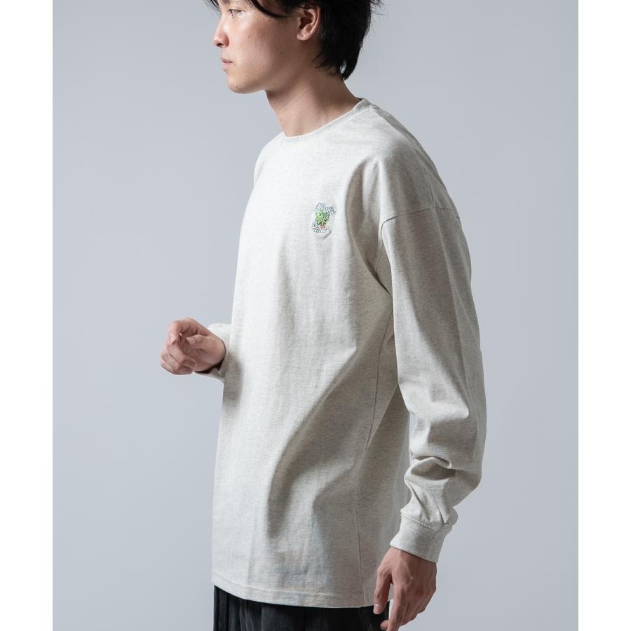 長袖Tシャツ メンズ SIDEWAY STANCE サイドウェイスタンス オリジナル ワンポイント 刺しゅう ロンT カットソー ヘンプリーフ スケーター | improves | 10
