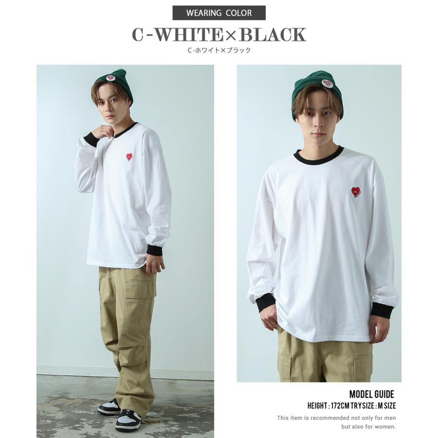 長袖Tシャツ メンズ SIDEWAY STANCE サイドウェイスタンス オリジナル ワンポイント刺しゅう ロンT リンガー 大きめ スケーター ストリート 古着MIX 韓国 | improves | 17