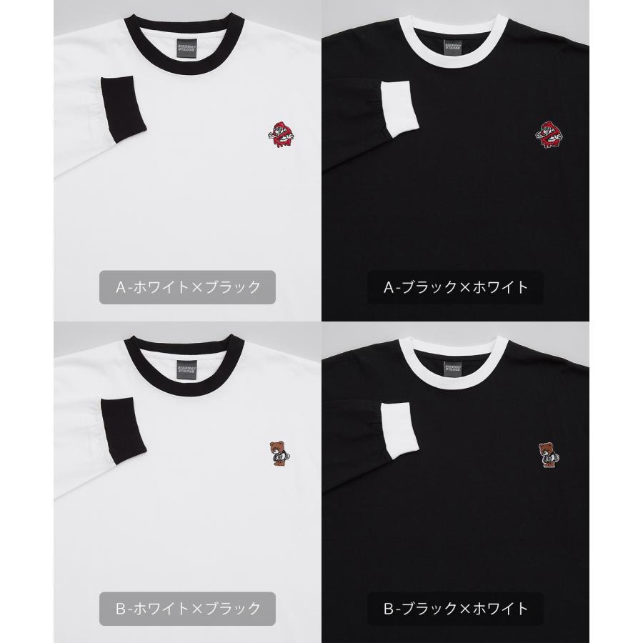 長袖Tシャツ メンズ SIDEWAY STANCE サイドウェイスタンス オリジナル ワンポイント刺しゅう ロンT リンガー 大きめ スケーター ストリート 古着MIX 韓国 | improves | 22