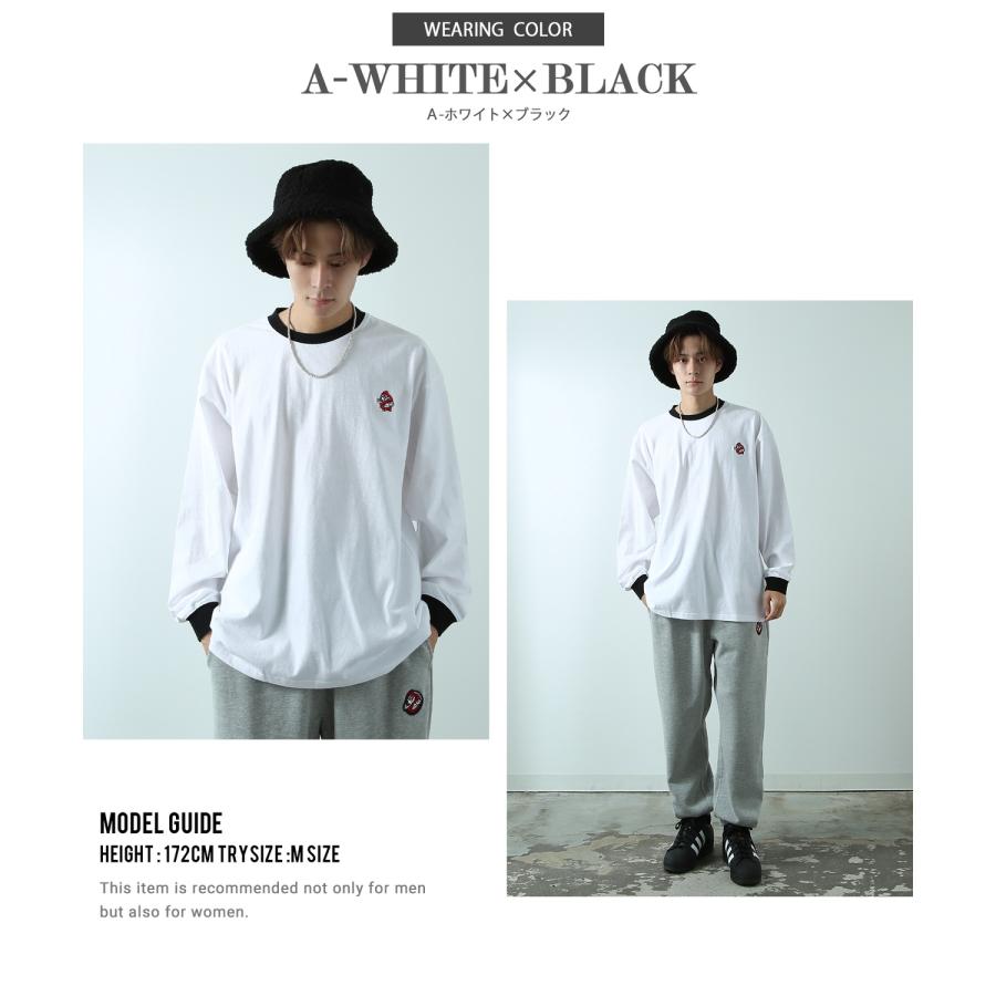長袖Tシャツ メンズ SIDEWAY STANCE サイドウェイスタンス オリジナル ワンポイント刺しゅう ロンT リンガー 大きめ スケーター ストリート 古着MIX 韓国 | improves | 07