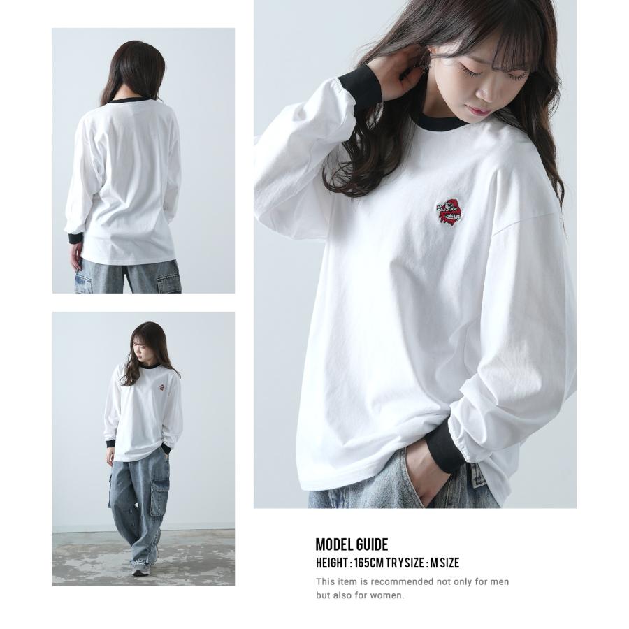 長袖Tシャツ メンズ SIDEWAY STANCE サイドウェイスタンス オリジナル ワンポイント刺しゅう ロンT リンガー 大きめ スケーター ストリート 古着MIX 韓国 | improves | 08