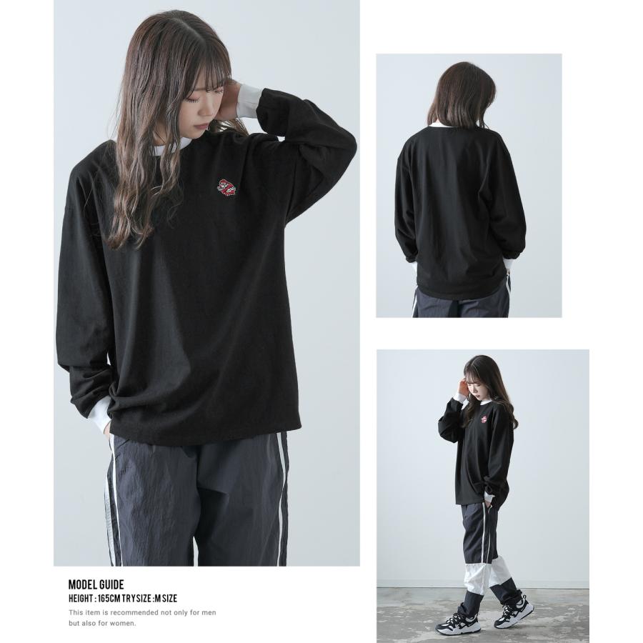 長袖Tシャツ メンズ SIDEWAY STANCE サイドウェイスタンス オリジナル ワンポイント刺しゅう ロンT リンガー 大きめ スケーター ストリート 古着MIX 韓国 | improves | 11