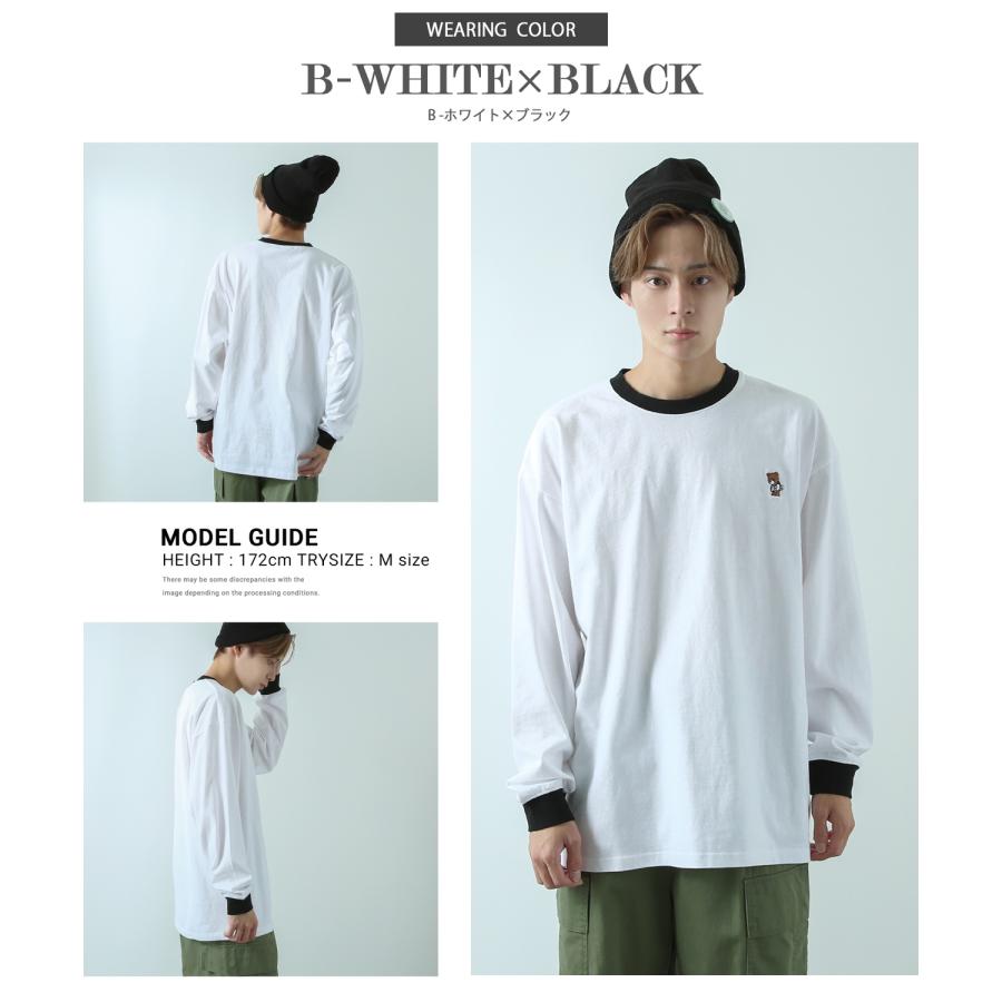 長袖Tシャツ メンズ SIDEWAY STANCE サイドウェイスタンス オリジナル ワンポイント刺しゅう ロンT リンガー 大きめ スケーター ストリート 古着MIX 韓国 | improves | 12