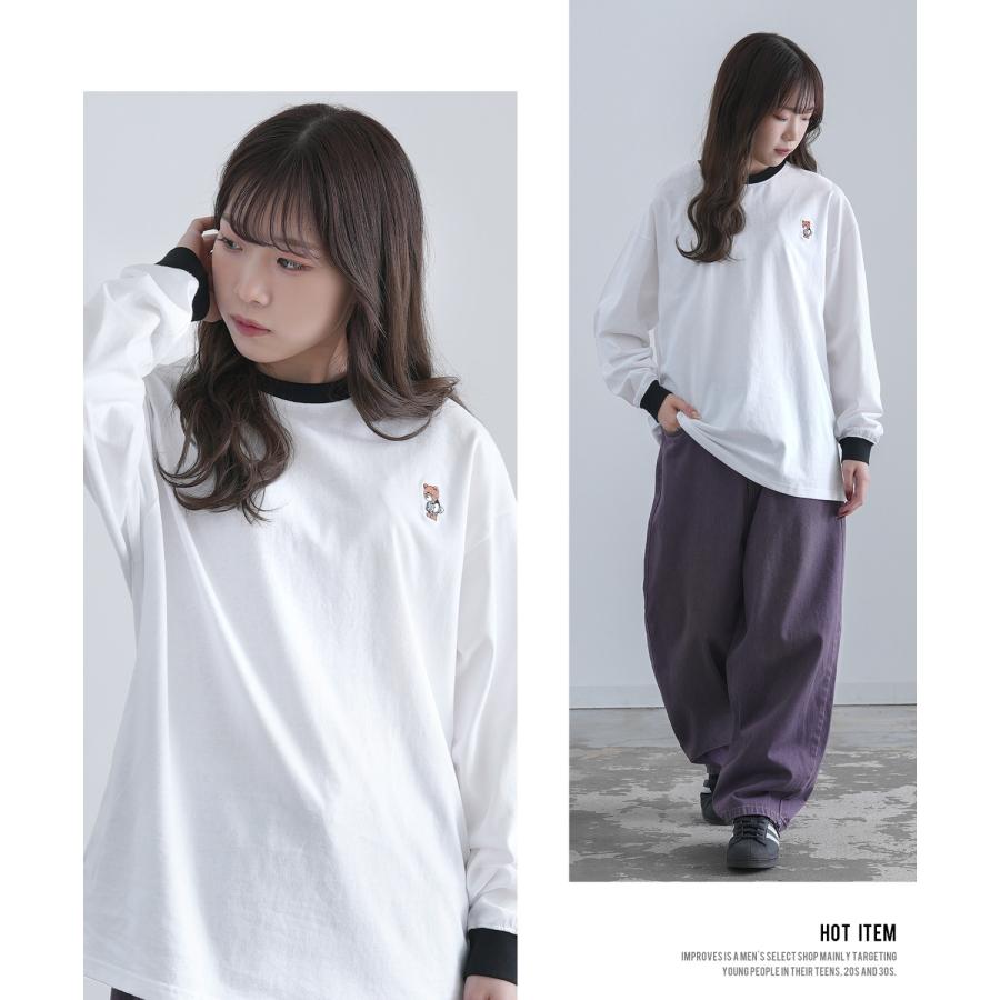 長袖Tシャツ メンズ SIDEWAY STANCE サイドウェイスタンス オリジナル ワンポイント刺しゅう ロンT リンガー 大きめ スケーター ストリート 古着MIX 韓国 | improves | 14