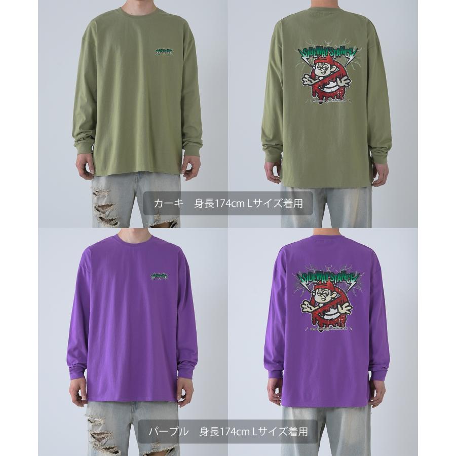 長袖Tシャツ メンズ SIDEWAY STANCE サイドウェイスタンス オリジナルプリント サンダーノーウェイ グラフィック ロンT 大きめ アメカジ スケーター ストリート | improves | 20